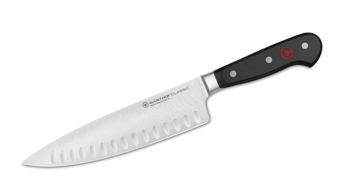 Classic 8" Demi Bolster Chef Knife, Hollow Edge 1040130220 Edgeworks