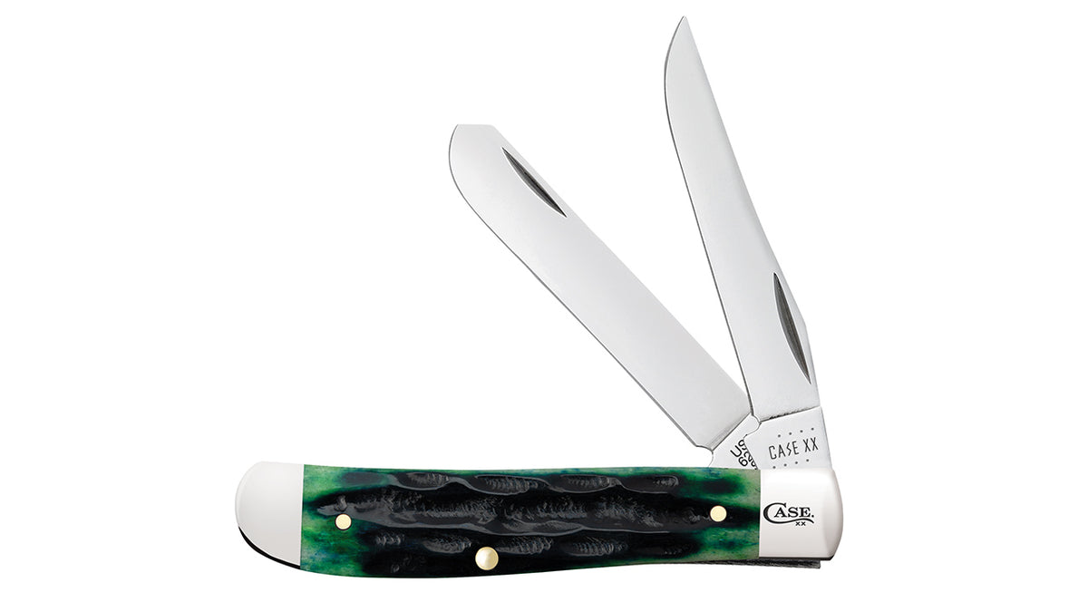 Mini Trapper, Hunter Green Jigged Bone Handle 75834 – Edgeworks