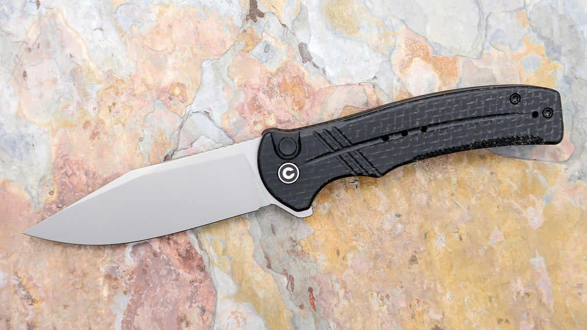 Civivi Cogent Button Lock Flipper Black Micarta Handle C20038d 7 