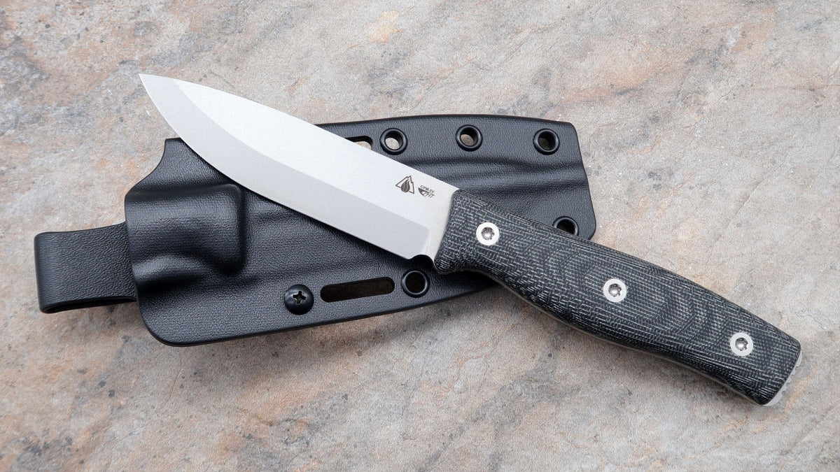 Survive GSO 4.5 Bushcraft, Black Micarta Handle and Black Sheath