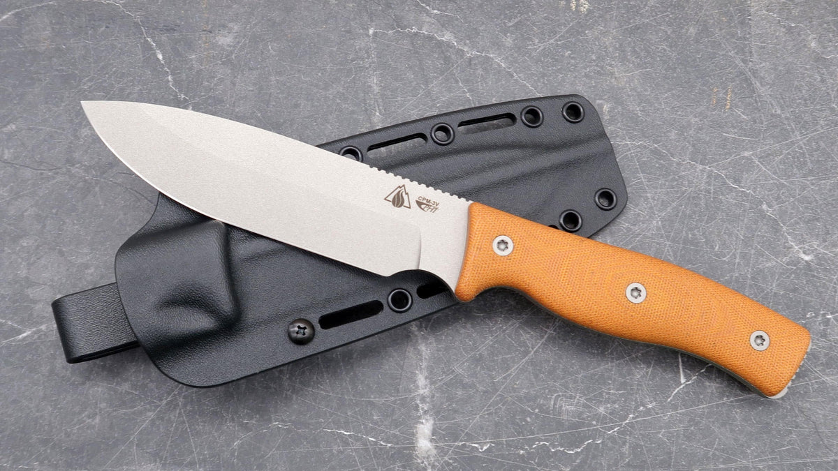 Survive! GSO5.1, Titanium CeraKote with Natural Micarta Handle Edgeworks Knife & Supply Co