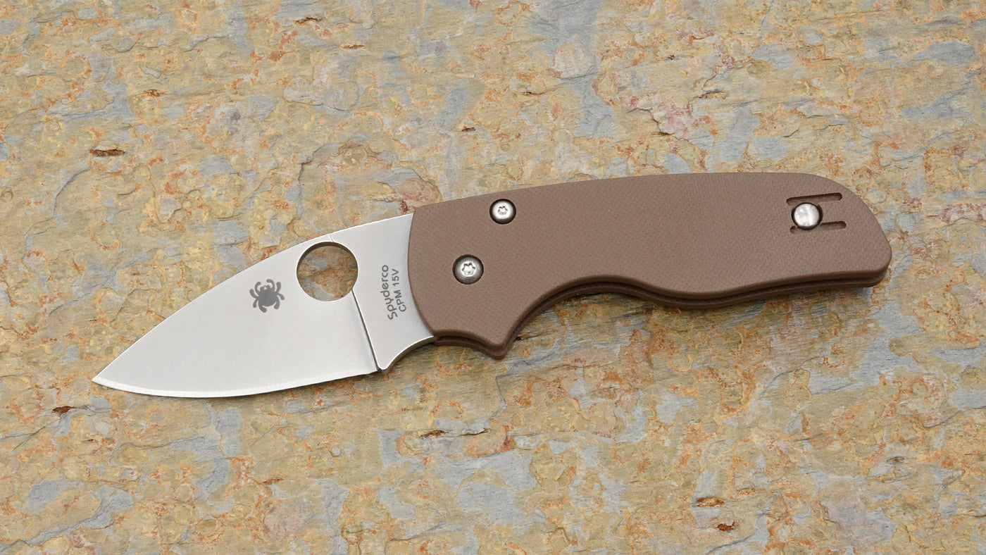Spyderco Sprint Lil' Native Compression Lock, CPM-15V Blade and Brown G-10 Handle C230GPBN15V