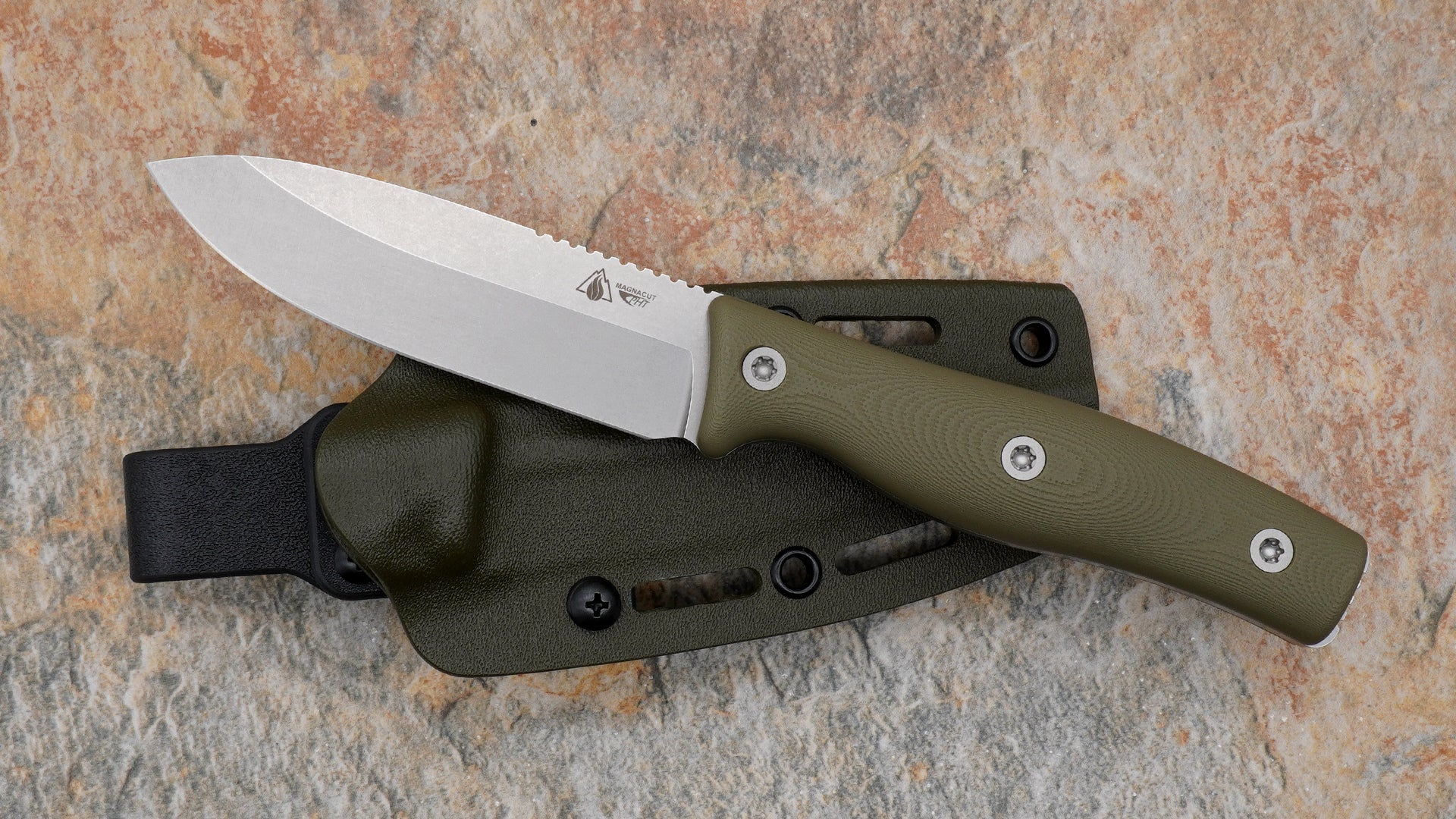 Survive GSO 4 MagnaCut, Green G10 Handle and OD Sheath Edgeworks