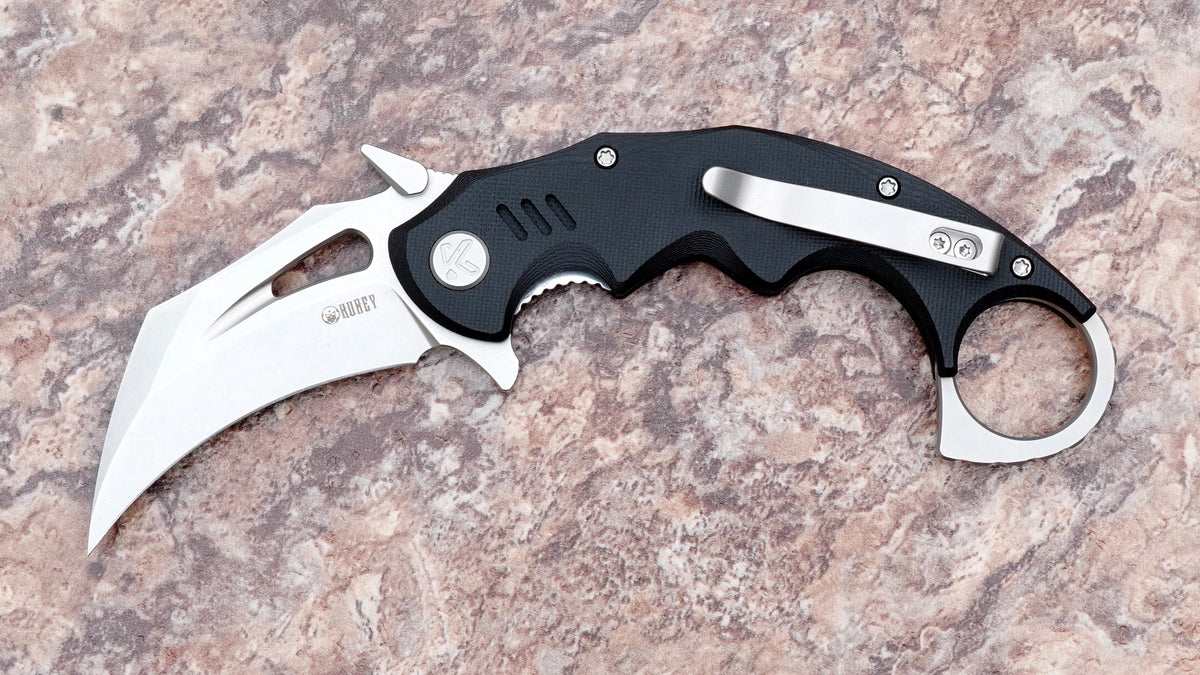 Kubey Mini Wrath Flipper, Black G-10 Handle KU262A – Edgeworks Knife ...