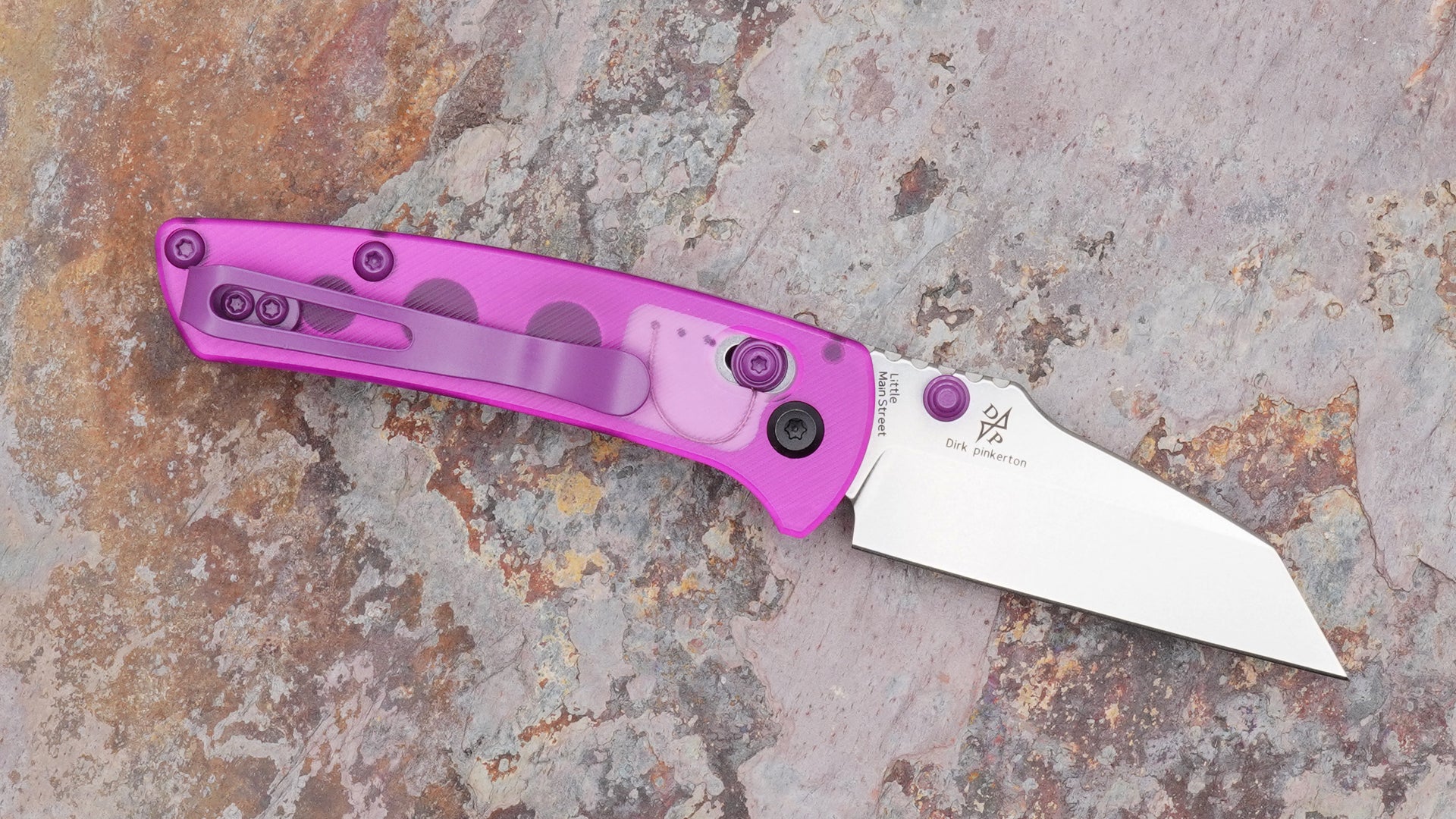 Kansept Little Main Street Crossbar Lock, Purple Acrylic Handle T2015V – Edgeworks Knife & Supply Co