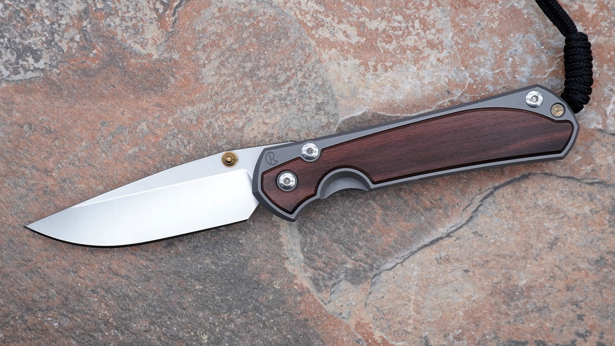 Large Sebenza 31, Macassar Ebony Inlay #3 – Edgeworks Knife & Supply Co