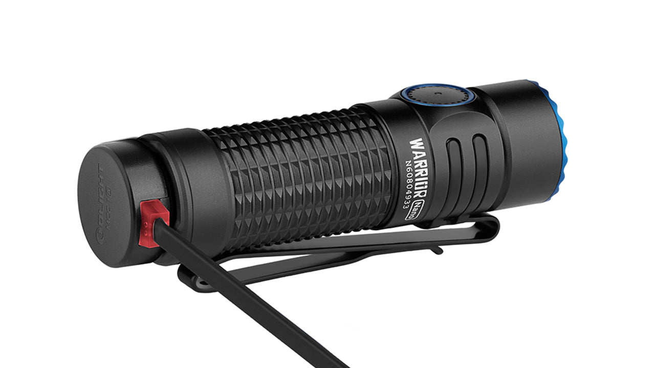 olight flashlight co Olight Warrior Nano, Black 18350 Flashlight – Edgeworks Knife & Supply Co